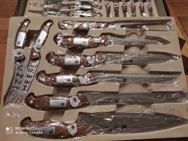 набор ножей: Bıçaq dəsti təzədi qiymət 150 azn real alıcıya endirim olacaq — 1