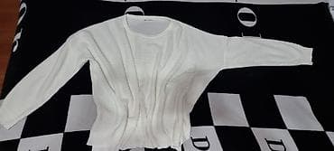 MİXRAY brendi oversays – ağ rəngli mesh toxumalı sviter - Model