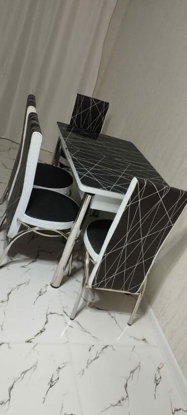 mətbəx stol: Mətbəx üçün, Yeni, Açılan, Dördbucaq masa, 4 stul — 22