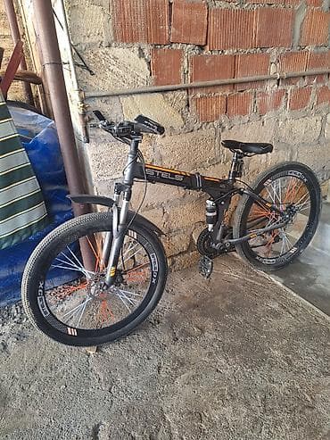 velosiped idman: Stels qatlanan dağ velosipedi - Çərçivə: qatlanan, amortizatorlu — 1