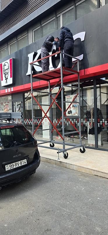 nərdivan qiyməti: Metal mobil qüllə (skafold) – yığıla-bölünə bilən iş platforması - — 2