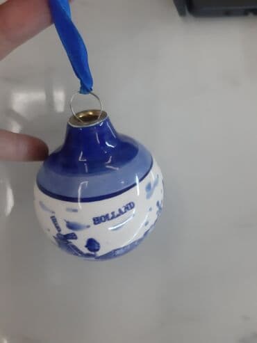 kure coreyi: Сувенир елочная игрушка. Привозная с Голландии. Фарфор. Ручная работа — 4