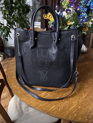 hk8 pro max: Victoria’s Secret qadın çantası – qara rəng - Model: Tote tipli əl və — 1
