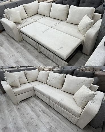 Künc Divan Xüsusiyyətlər: - Ölçü: 300 × 200 sm - Rahat L‑şəkilli