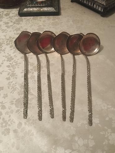 Melixyor qaşıq dəsti – 8ədəd - Material: melixyor başlıq, metaldan — 1
