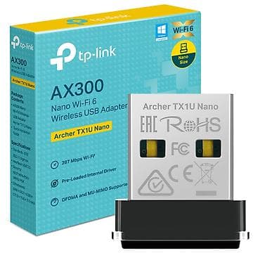TP-Link Archer TX1U Nano AX300 Nano Wi‑Fi 6 USB Adapter - Wi‑Fi 6