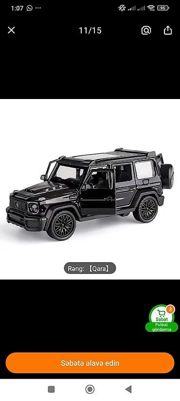 suktur: Metall oyuncaq maşın – off-road SUV modelinin detalı miniatura - — 4