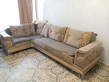künc divan modelleri: Künc divanı – klassik-ziyalı dizayn - L‑şəkilli geniş künc komplekti — 1