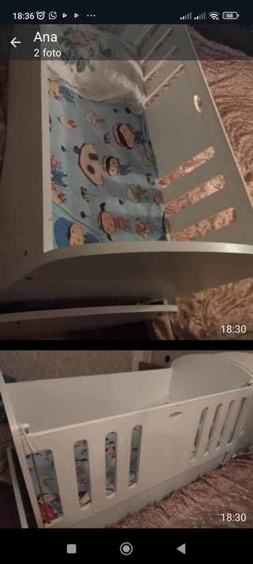 Lincoln: Для мальчика, Б/у, Четырехугольная, Колыбель, Без бортиков, Без матраса, Без механизма качания — 2