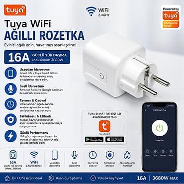 smart açar: Yeni, Tək yuvalı, Rozetka, 3499, Zəmanətsiz, Ödənişli çatdırılma, Kredit yoxdur — 1