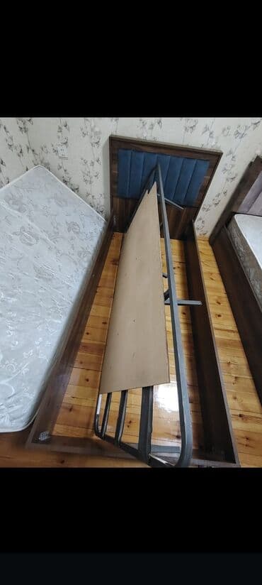 İşlənmiş, Təknəfərlik çarpayı, Matras ilə, Siyirməsiz