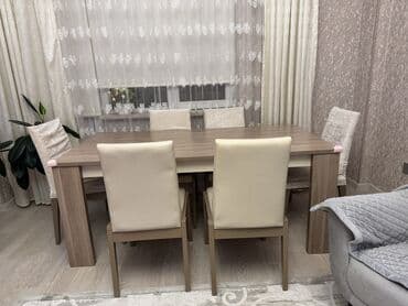 embawood stullar: Для гостиной, Б/у, Нераскладной, 6 стульев — 1