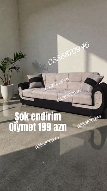 Sifarişlə mebel: Divan, Qonaq otağı üçün, Parça, Bazalı, Açılan — 7