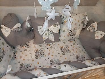 tül beşik: Oğlan və qız üçün, Yeni, Dördbucaq, Beşik, Dəst ilə, Yellənmə mexanizmsiz — 2