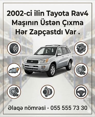 Toyota RAV4 2002 – üstən çıxma orijinal ehtiyat hissələri. Mövcud lalafo.az -da Toyota RAV4 2002 – üstən çıxma orijinal ehtiyat hissələri. Mövcud