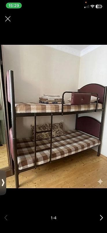 Oğlan və qız üçün, Çarpayı, Matras ilə, Siyirməsiz, Dəmir