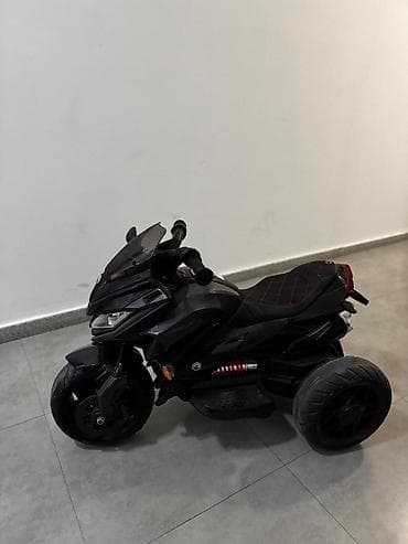 elekt: Uşaq üçün elektrikli üçtəkər motosiklet - Rəng: qara, idman üslublu — 2