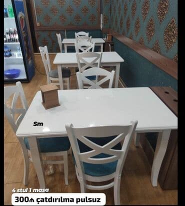 стол для кухни: Для кухни, Новый, Нераскладной, Прямоугольный стол, 4 стула — 3