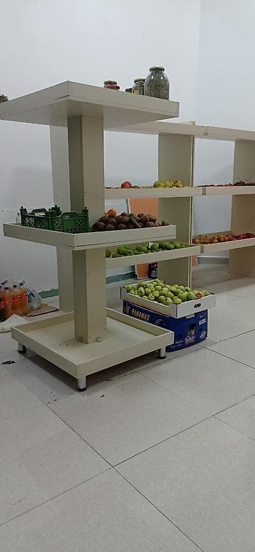 vitrin tor: Meyvə-tərəvəz mağazaları üçün taxta vitrin və rəf sistemi - Modul — 3