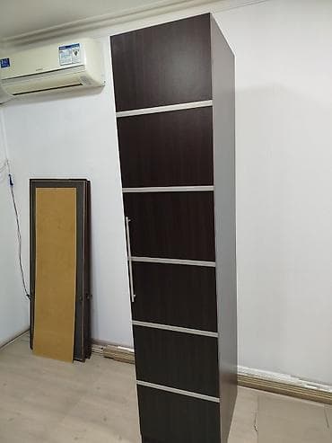 mebel skaf: İşlənmiş, 1 qapı, Siyirməli, Qəhvəyi, Digər material, Açılan, Düz dolab — 2