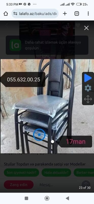 kafe ucun stullar: Stullar Oturacaqlar Masalar Stollar Kafe və cayxana üçün Stol stul — 6