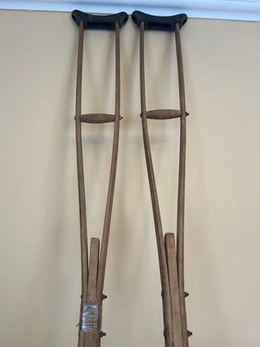 taxta cellek: Taxta qoltuqaltı ağacları (1 cüt) - Material: möhkəm taxta karkas - — 4