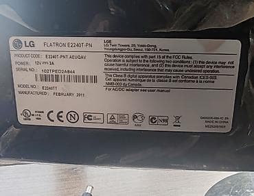 internet modem wifi: LG Flatron E2240T-PN 22" monitor ehtiyat hissesi kimi yaninda orijinal — 3