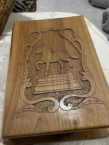 nərd oyunu: Ağacdan əl işı şahmat–nərd dəsti (qatlanan) - Material: keyfiyyətli — 1