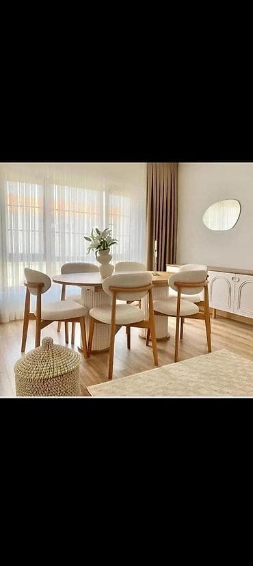 kuxna usdolu: Mətbəx üçün, Açılmayan, Dördbucaq masa, 6 stul — 9