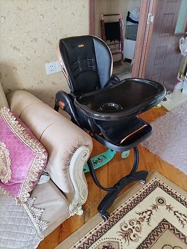 usaq yemek masası: Uşaq yemək stolu/kreslosu – Kidillo - Rəng: qara, mis-qızılı — 2