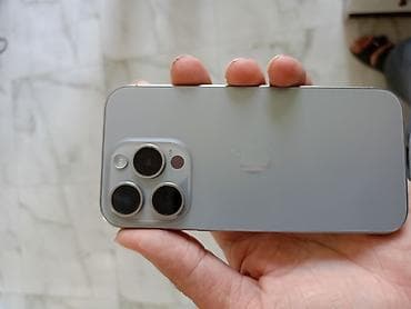 ön kamera: IPhone 15 Pro, 128 GB, Natural Titanium, Barmaq izi, Face ID — 3