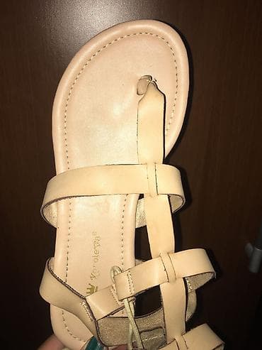 Basanoşka və səndəllər: Ölçü: 37, rəng - Bej, İşlənmiş — 2