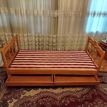 İşlənmiş, Təknəfərlik çarpayı, Bazasız, Matrassız, Siyirməli