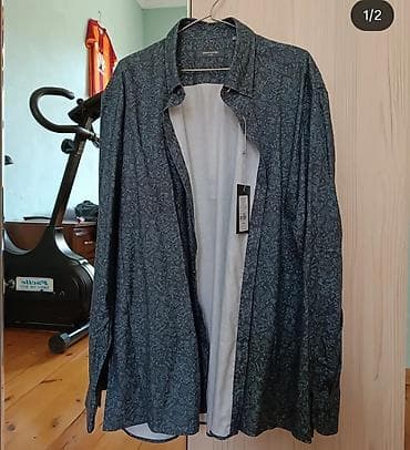 Kişi geyimləri: Köynək, Pierre Cardin, 2XL, rəng - Boz — 2
