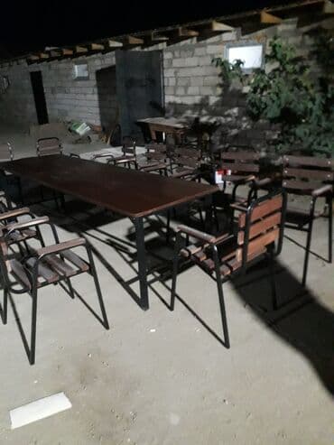 toxunma saplar satisi: Yeni, Kvadrat masa, 10 stul, Açılmayan, Stullar ilə, Taxta, Azərbaycan — 7