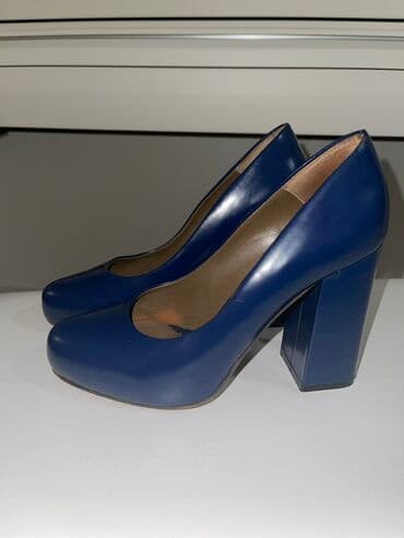 platforma mokasinlər: Tuflilər, Ölçü: 36.5, rəng - Göy, İşlənmiş — 1