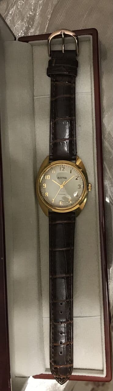 механические часы в баку: Yeni, Qol saatı, Vostok, rəng - Qırmızı — 1