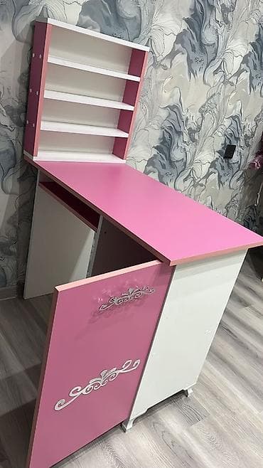 kunc mebeli: Qız üçün, Siyirməli, Yazı masası, Stulsuz — 2