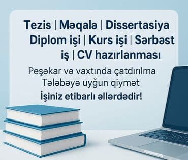 hədəf kursları qiymətlər: Peşəkar komanda tərəfindən tezis, məqalə, dissertasiya, diplom işi — 1