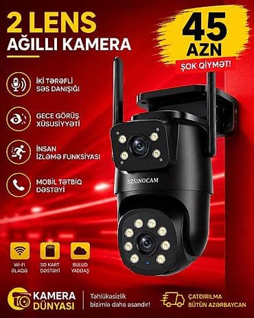canon printer satilir: Təhükəsizlik kamerası 📹 SZSINOCAM 2 Linzalı Wi-Fi Təhlükəsizlik — 1