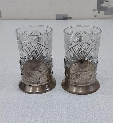karaca qab: Stəkanlar, rəng - Gümüşü, 1 əd, SSRİ — 3