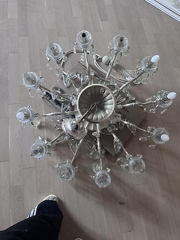 led cılcıraqlar: Çılçıraq, 10 və daha çox lampa, Metal — 4