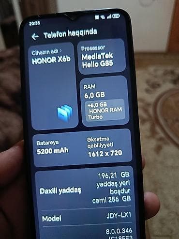telefon honor 10: Honor X6b, 256 GB, rəng - Qara, İki sim kartlı — 2