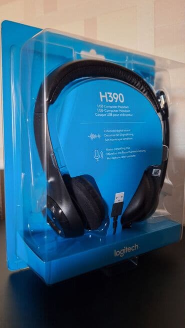 ses ucaldıcı: Logitech H390 Black Qulaqlıq növü: Universal Mikrafon: Bəli Kabel — 1
