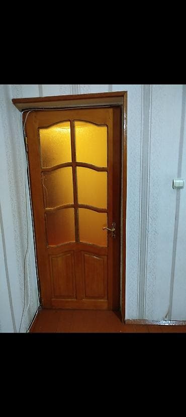 qapi iclikleri: Şüşəli taxta otaq qapısı - Material: təbii ağac (cilalanmış), klassik — 3