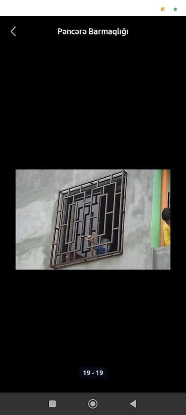 dəmir barmaqliq: Məhsul: Pəncərə barmaqlıqları və dəmir məhəccərlər Təsvir: - Müxtəlif — 1