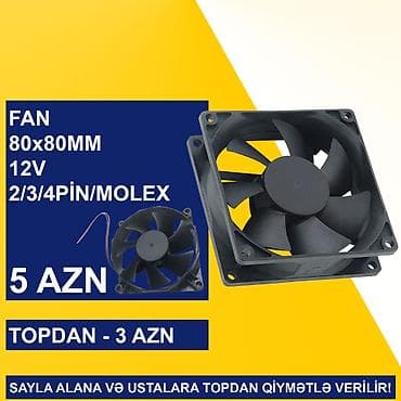 ventilyator balaca: Kulerlər 80x80mm SAYLA ALANA VƏ USTALARA TOPDAN QİYMƏTLƏ VERİLİR! ⭐Fan — 1