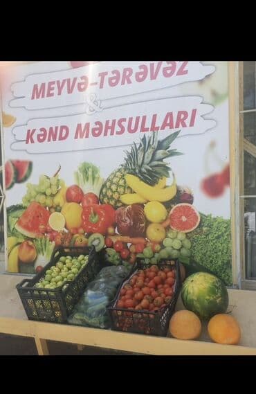 arpa toxumu satışı: Meyvə-tərəvəz polkasi ve reklami satilir. polkalarin yarisi ise — 1