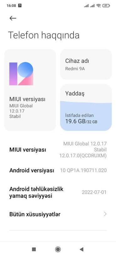 xiaomi redmi note 8 kabro: Redmi 9A, 32 GB, rəng - Boz — 3