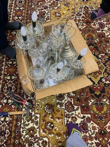 qedimi xrustal: Çılçıraq, 9 lampa, Xrustal — 7